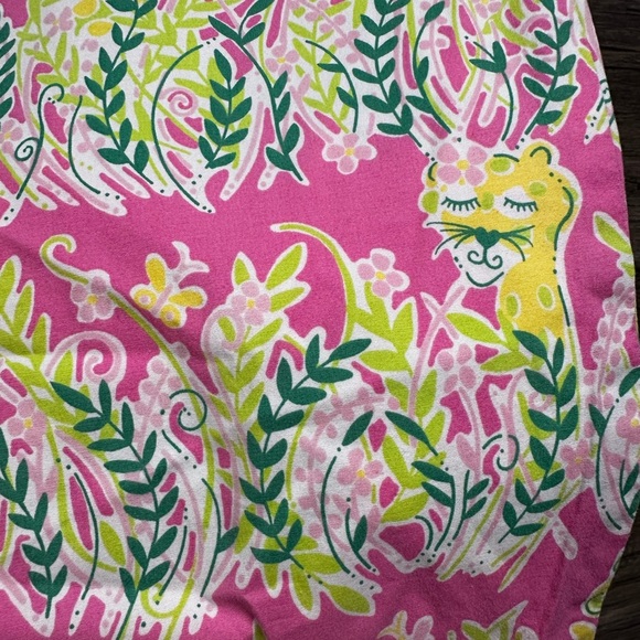 Lilly Pulitzer Pink and Green Tropical Patterned Trousers - Picture 6 of 7